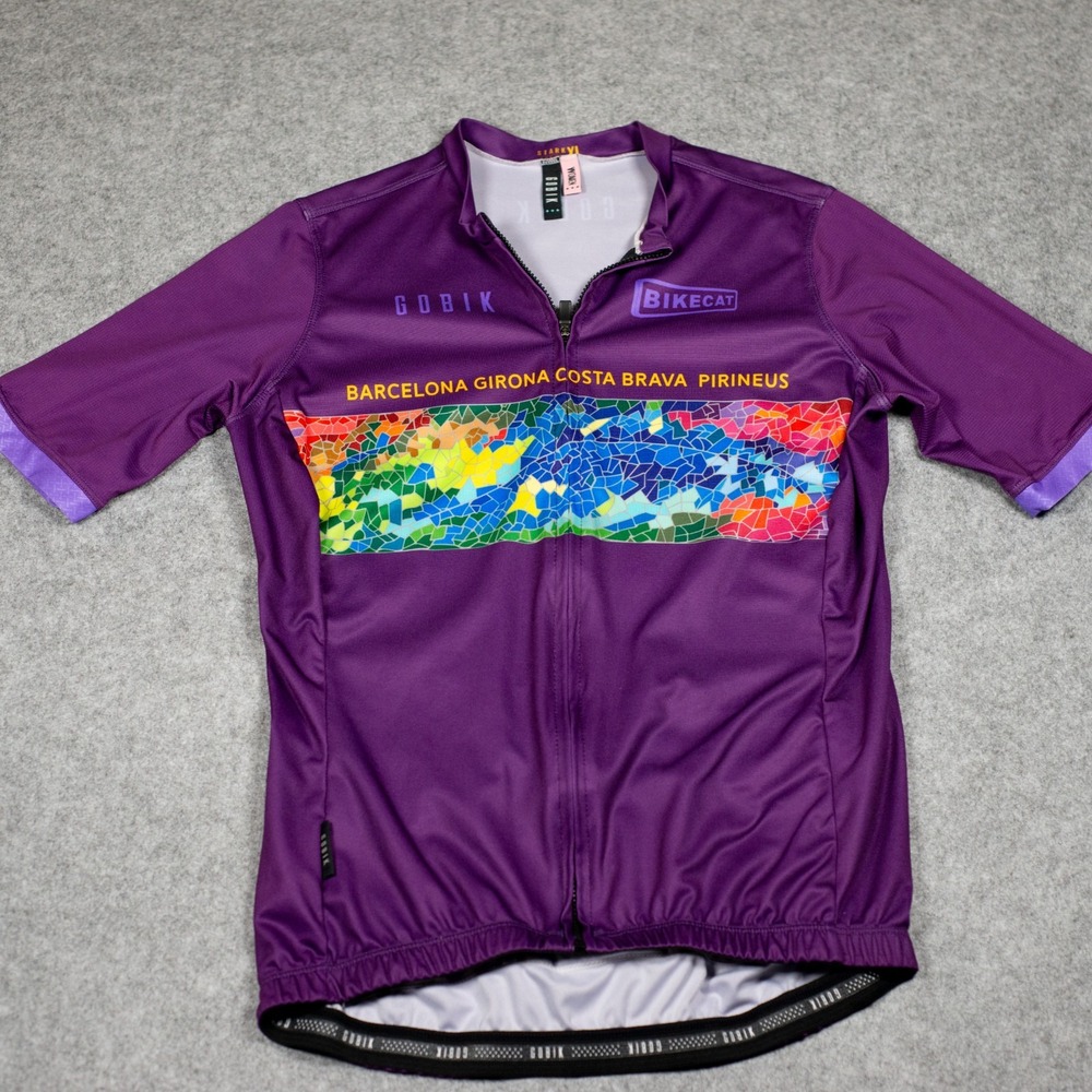 Gobik Bikecat Girona Cycling Jersey Short Sleeve Barcelona Costa Brava Purple LG
